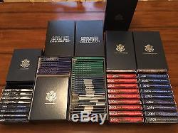 Huge Lot Of 75 United States Mint Proof Sets 1958 Thru 2008 Tons Of Silver