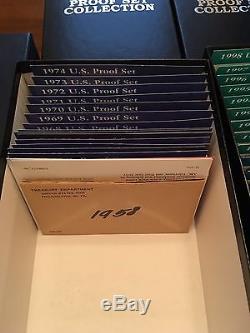 Huge Lot Of 75 United States Mint Proof Sets 1958 Thru 2008 Tons Of Silver