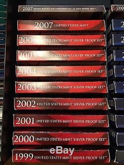 Huge Lot Of 75 United States Mint Proof Sets 1958 Thru 2008 Tons Of Silver