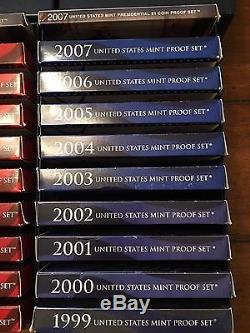 Huge Lot Of 75 United States Mint Proof Sets 1958 Thru 2008 Tons Of Silver