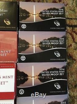 Huge Lot Of Silver Proof Sets 2004 2016