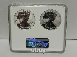 IN-HAND 2021 NGC PF70 Reverse Proof American Silver Eagle Designer 2pc Set LOOK