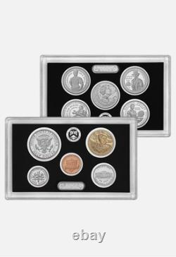 IN HAND 2025 S US Mint Silver Proof Set 10 Coins with Box & COA 25RH, With Penny