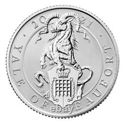 In Stock Queens Beast 2021 UK Quarter-Ounce Silver Proof 10 (Ten) Coin Set
