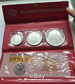 Jordan 1969 Silver 3 coins Proof set in Original holder+coa