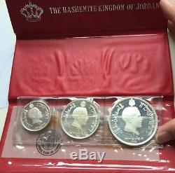 Jordan 1969 Silver 3 coins Proof set in Original holder+coa