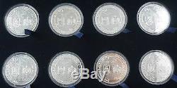 KIRIBATI / SAMOA 8 Silver Interlocking Combined Proof Set 1997-2000 Millennium