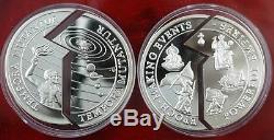 KIRIBATI / SAMOA 8 Silver Interlocking Combined Proof Set 1997-2000 Millennium