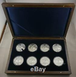 KIRIBATI / SAMOA 8 Silver Interlocking Combined Proof Set 1997-2000 Millennium