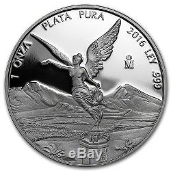 LIBERTAD SPECIAL 2 COIN SILVER SET 2016 1 oz Proof and Reverse Proof Mexico