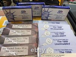 LOT Mint & Proof Sets 1996 W Dime 2001 Capitol Visitor Half HUGE Collection