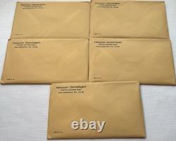 LOT OF 5 1964 Silver Proof Set-1C-50C (ORIGINAL, UNOPENED and SEALED)