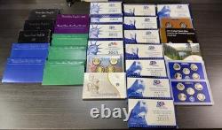 Large Lot 29 Mixed Date US Mint Proof Sets