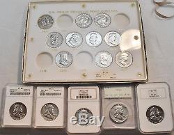 Lot (15) PROOF Franklin Silver Half Dollars, Complete Set 1950 -1963 1951 52 50C