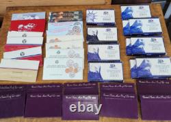 Lot 35 U. S. PROOF SETS or Uncirculated Coin Sets 1976-2005, Read. FREE SHIPPING