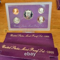 Lot 35 U. S. PROOF SETS or Uncirculated Coin Sets 1976-2005, Read. FREE SHIPPING