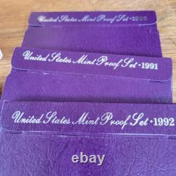 Lot 35 U. S. PROOF SETS or Uncirculated Coin Sets 1976-2005, Read. FREE SHIPPING