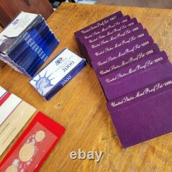 Lot 35 U. S. PROOF SETS or Uncirculated Coin Sets 1976-2005, Read. FREE SHIPPING