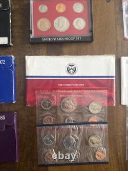 Lot Consisting Of Various Years Of Us Proof Sets Coins 1972 Thru 1989 Ogp