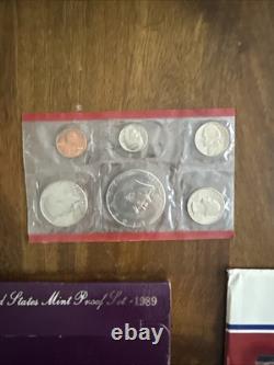 Lot Consisting Of Various Years Of Us Proof Sets Coins 1972 Thru 1989 Ogp
