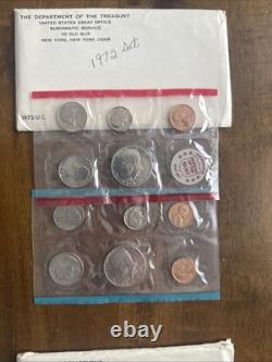 Lot Consisting Of Various Years Of Us Proof Sets Coins 1972 Thru 1989 Ogp