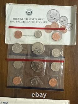 Lot Consisting Of Various Years Of Us Proof Sets Coins 1972 Thru 1989 Ogp