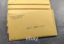 Lot Of 10 1963 Proof Set With Envelope Near Original Silver Proof