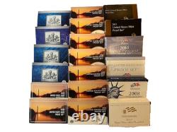 Lot Of 19- U S Mint Clad Proof Sets 2007-2025 W- Ogp