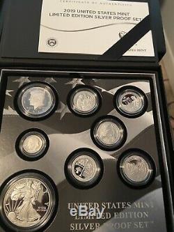 Lot Of 3 Limited Edition Silver Proof Sets 2017 2018 2019 Us Mint Packaging Coa