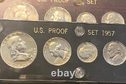 Lot Of 3 Proof Set In Capital Holder (1954 & 1957 X 2)