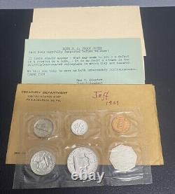 Lot Of (5) 1959 1961 1962 1963 1964 Proof Set US Mint Silver Coins Envelope COA
