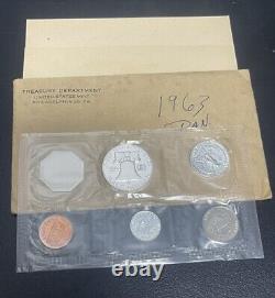 Lot Of (5) 1959 1961 1962 1963 1964 Proof Set US Mint Silver Coins Envelope COA