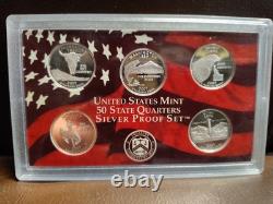 Lot Of 6 State Quarter Silver Proof Sets-30 Coins No Boxes