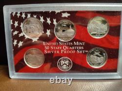 Lot Of 6 State Quarter Silver Proof Sets-30 Coins No Boxes