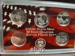 Lot Of 6 State Quarter Silver Proof Sets-30 Coins No Boxes
