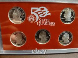 Lot Of 6 State Quarter Silver Proof Sets-30 Coins No Boxes