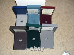 Lot Of 6- Us Mint Prestige Proof Sets- (dollar Coins In Sets Are 90% Silver)