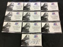 Lot of 10 Silver State Quarters Sets! HUGE LOT OF SILVER