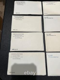 Lot of (14) 1968-1981 US Mint P&D Sets, in ALL OGP, NO WRITING, ALL BU/MS