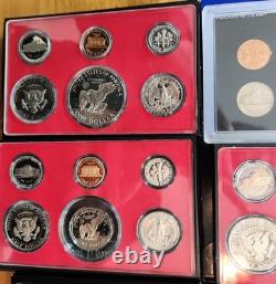 Lot of 14 Sets Vintage Proof Sets in OGP Range 1972 S 1988 S Z-53dg