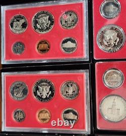 Lot of 14 Sets Vintage Proof Sets in OGP Range 1972 S 1988 S Z-53dg