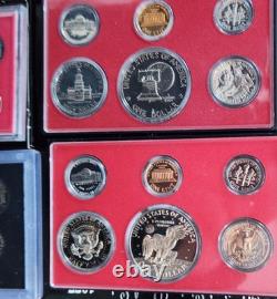 Lot of 14 Sets Vintage Proof Sets in OGP Range 1972 S 1988 S Z-53dg
