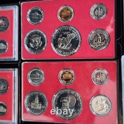 Lot of 14 Sets Vintage Proof Sets in OGP Range 1972 S 1988 S Z-53dg