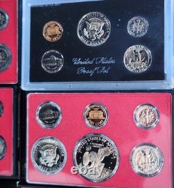 Lot of 14 Sets Vintage Proof Sets in OGP Range 1972 S 1988 S Z-53dg