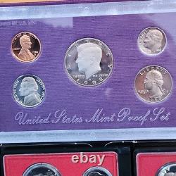 Lot of 14 Sets Vintage Proof Sets in OGP Range 1972 S 1988 S Z-53dg