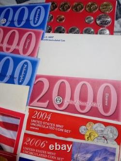 Lot of 20 US Mint Presidential Dollar Proof Sets and 17 Uncirculated Sets