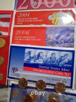 Lot of 20 US Mint Presidential Dollar Proof Sets and 17 Uncirculated Sets