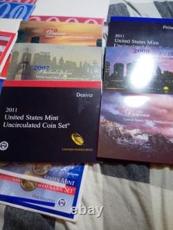 Lot of 20 US Mint Presidential Dollar Proof Sets and 17 Uncirculated Sets