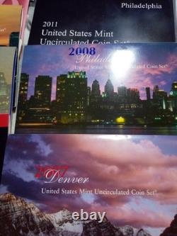 Lot of 20 US Mint Presidential Dollar Proof Sets and 17 Uncirculated Sets