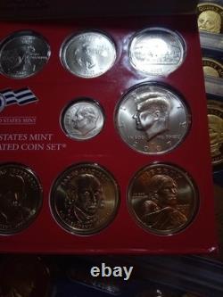 Lot of 20 US Mint Presidential Dollar Proof Sets and 17 Uncirculated Sets